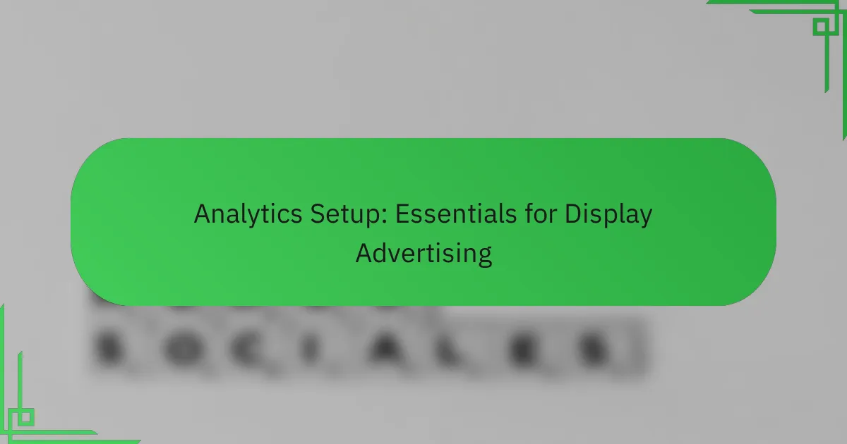 Analytics diegimas: pagrindai ekrano reklamai