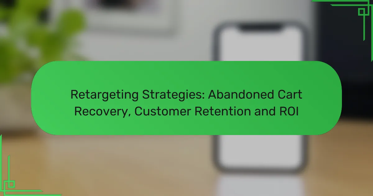 Retargeting Strategies: Abandoned Cart Recovery, Customer Retention and ROI