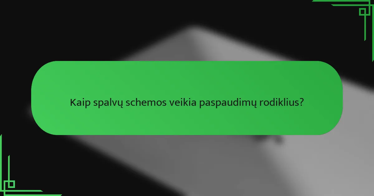 Kaip spalvų schemos veikia paspaudimų rodiklius?
